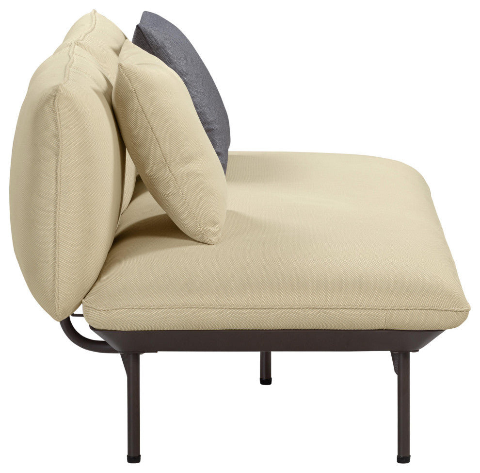 Katti  Outdoor Loveseat, Beige