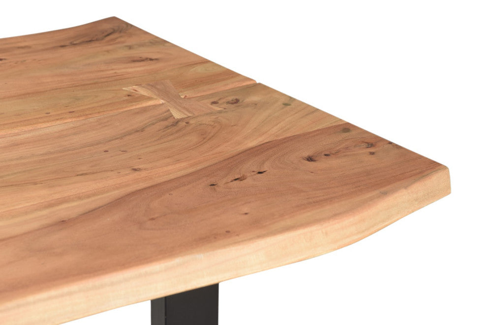 Solid Wood Angled Leg Dining Table - 80 Inch
