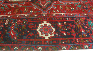 Vintage Heriz Claybour Red/Navy Rug, 7'3x12'1