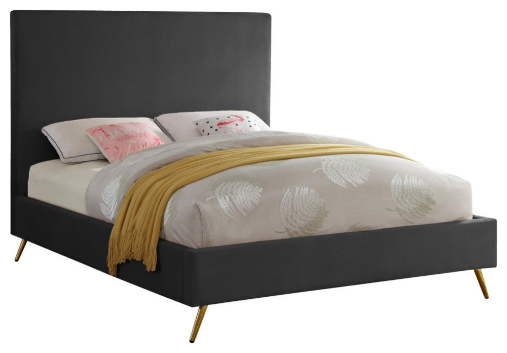 Jasmine Velvet Bed, Gray, King