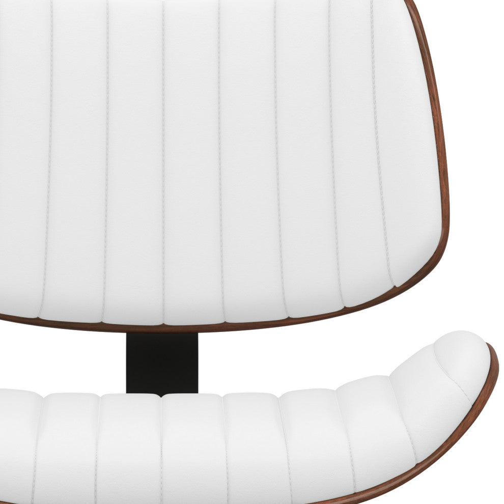 Novak Adjustable Swivel Bar Stool, White