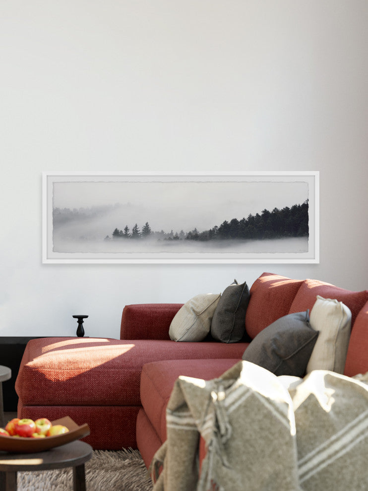 "Hazy Lake" Framed Painting Print, 45x15