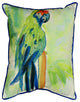 Betsy Drake Green Parrot Extra Large 24 X 20 Indoor / Outdoor Pillow