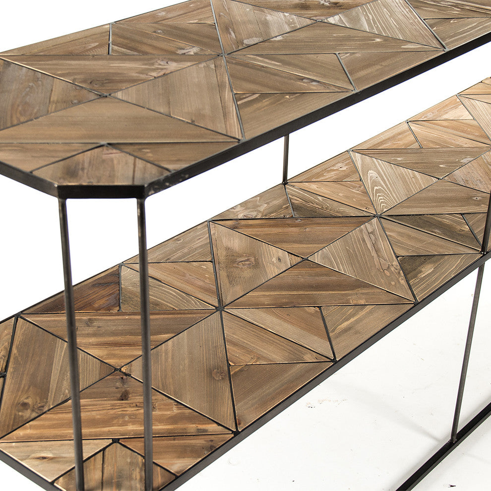 Industrial Loft Anna Wood And Metal Console