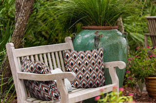 Feathers Indoor/Outdoor Throw Pillow, Black, 18"x18"