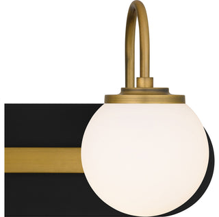 Quoizel DES8631 Desmond 4 Light 30"W Vanity Light - Matte Black