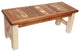 Rustic Reclaimed Wood Bench, White
