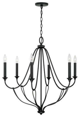 Capital Lighting Bentley 6-Light Chandelier 441661BI Black Iron