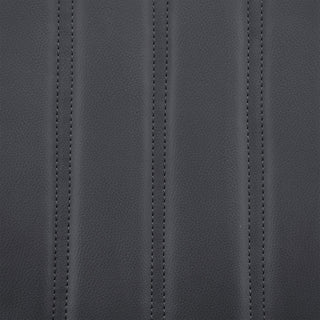 Renee 30" Swivel Grey Faux Leather and Black Wood Bar Stool