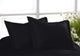 Cottonpure Colors All Natural 100% Cotton Pillow Sham, Black, Standard