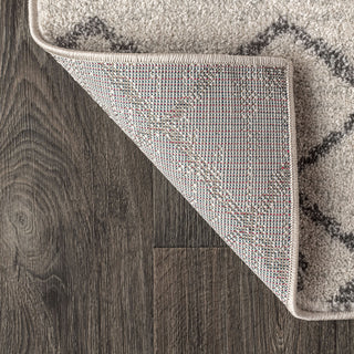 Aksil Moroccan Beni Souk Area Rug, Cream/Gray, 3 X 5