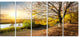 Beautiful Road by the River, Large Landscape Canvas Art, 60"x28", 5 Panels