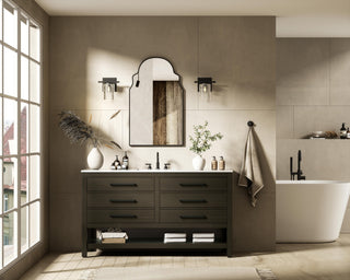 Home Living 60" Single Bathroom Vanity, Mocha Brown