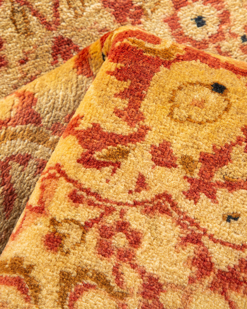 Mogul, One-of-a-Kind Hand-Knotted Area Rug, Orange, 6' 3" x 9' 2"