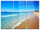 "Benidorm Poniente Beach Waves" Metal Wall Art, 3 Panels, 36"x28"