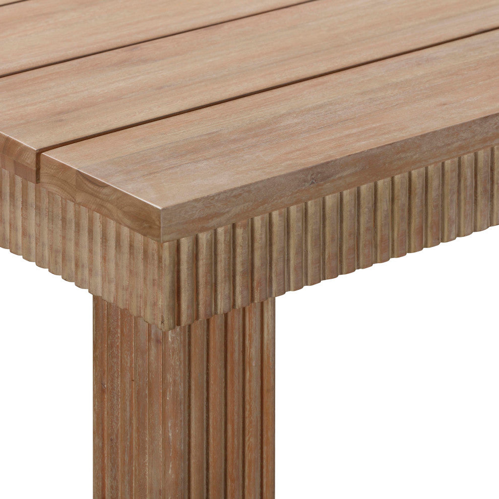 Cassie Natural Rectangular Outdoor Dining Table, 75 Inch