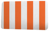 Nantucket Rugby Stripe Stripe Print Bath Mat, Orange, 17"x24"