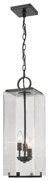 Zlite 592CHB-BK 3-Light Outdoor Chain Mount Ceiling Fixture, Seedy