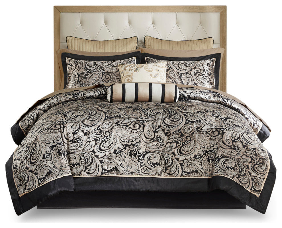 Madison Park Jacquard 12-Piece Comforter Set, King