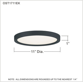 Quoizel OST1711 Outskirts 11"W LED Flush Mount Ceiling Fixture - Fresco