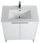Wilmington Bath Vanity, White Matte, 30 Inch, Polished Chrome Hardware