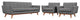 Modern Expectation Gray Engage Armchairs and Sofa, 3-Piece Set