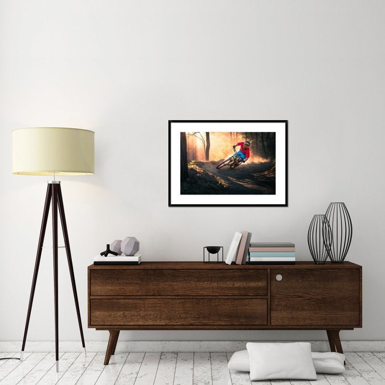 "Golden Bermed Corner" Framed Digital Print by Sandi Bertoncelj, 38x27"