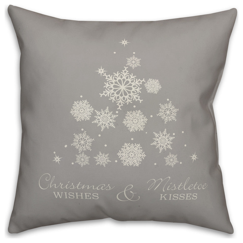 Snowflake Christmas Tree 18x18 Indoor/Outdoor Pillow
