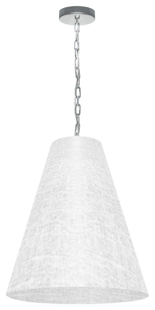 1 Light Medium Anaya Polished Chrome Pendant with White/Clear Shade