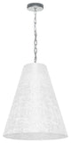 1 Light Medium Anaya Polished Chrome Pendant with White/Clear Shade