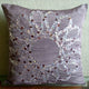 Sequins Flower Purple Shams, Art Silk 24"x24" Pillow Shams, Plum Blossom