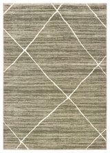Oriental Weavers Carson Grey/ Ivory Geometric Indoor Area Rug 3'10"X5'5"