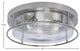18" 4-Light Flush Mount Light, Brushed Nickel, Smoke Bubble Glass