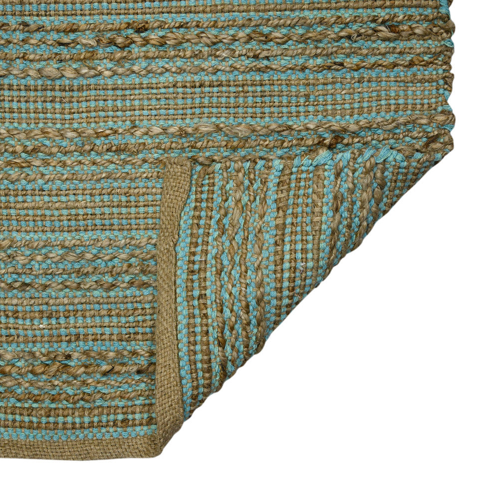 Naturals Sinclair Area Rug, Aqua, 5' x 8', Striped