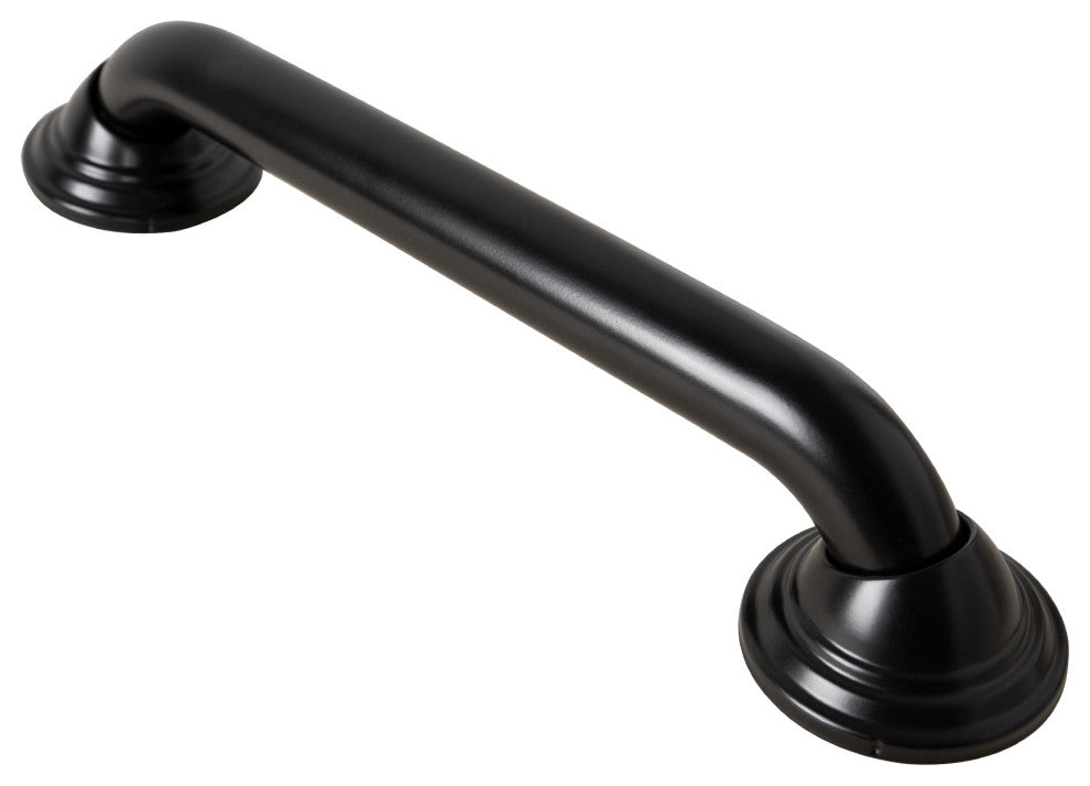 Utopia Alley Decorative Shower Safety Grab Bar, 12", Black