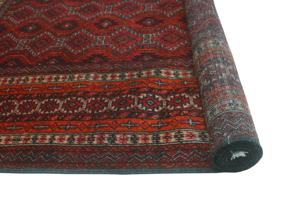 Fine Vintage Distressed Massiya Red/Charcoal Runner, 3'1x5'8