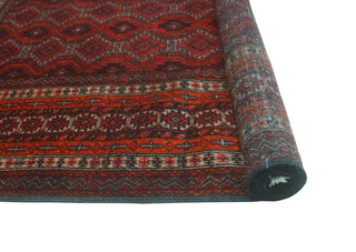 Fine Vintage Distressed Massiya Red/Charcoal Runner, 3'1x5'8