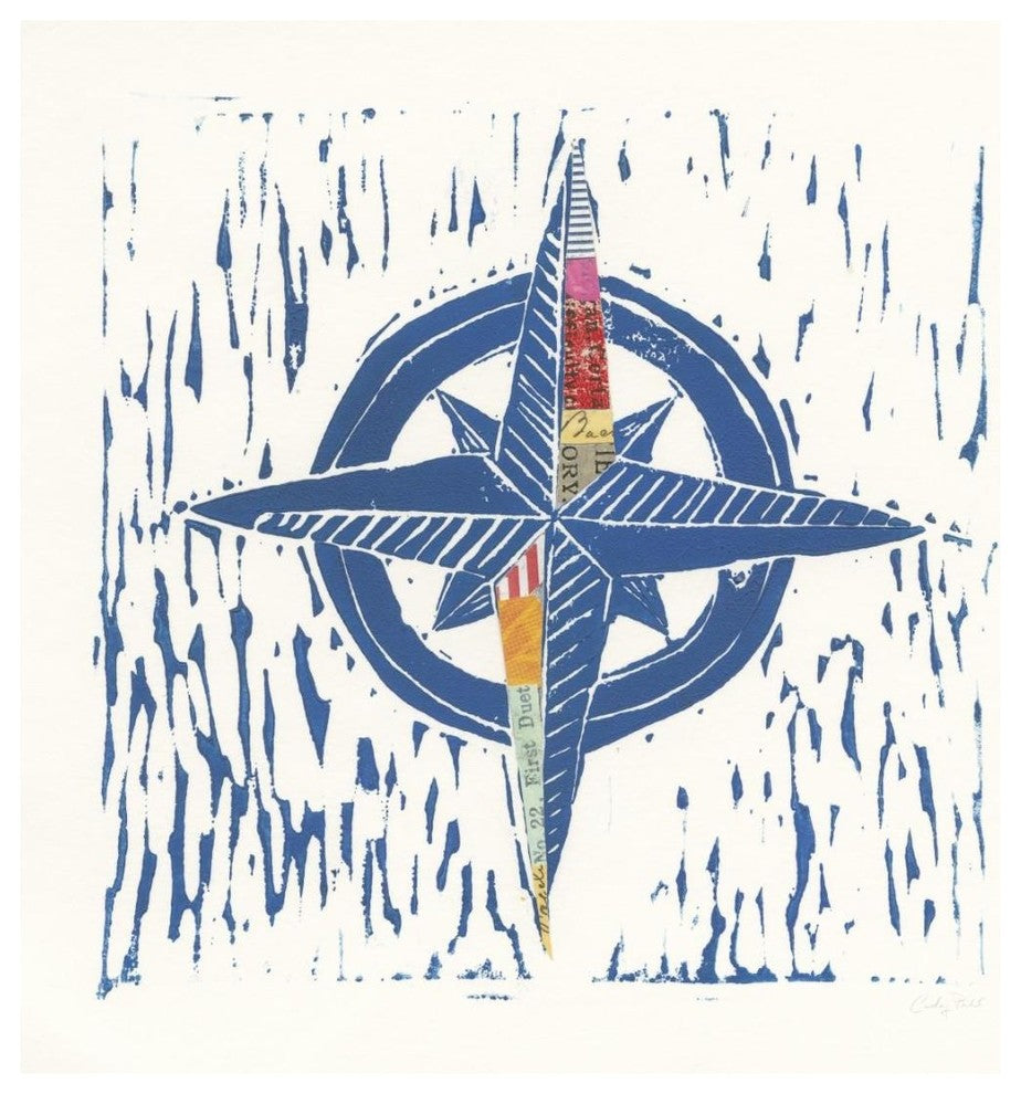 "Nautical Collage I" Digital Paper Print by Courtney Prahl, 20"x20"