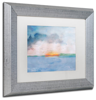 Lisa Powell Braun 'Sunset' Art, Silver Frame, White Mat, 14x11