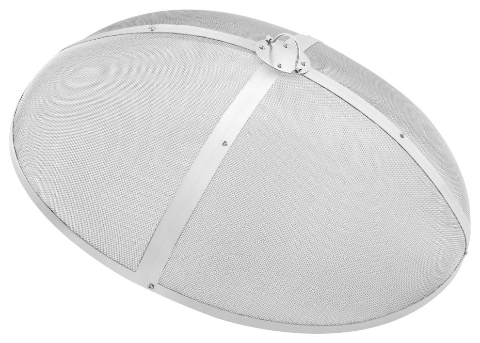 VEVOR 36" Round Firepit Spark Screen Cover Lid Stainless Steel Wood Burning
