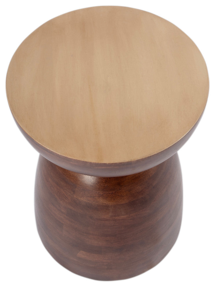 Hayes 13 in. W Round Solid Wood Side Table