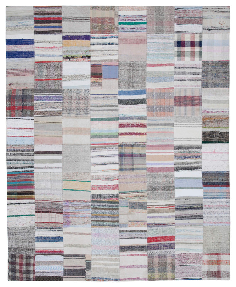 Rug N Carpet - Handmade Oriental 8' 2'' x 10' Contemporary Patchwork Kilim Rug