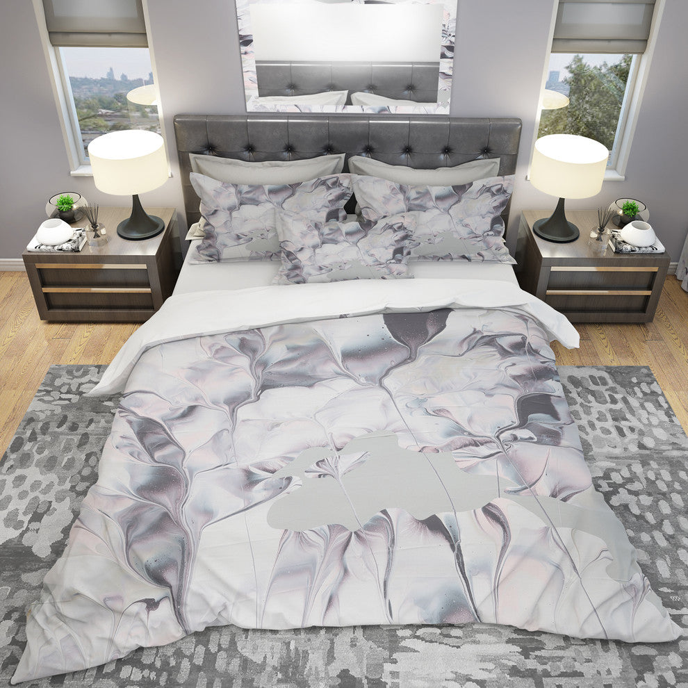 Light and Shadow Iii Geometric Duvet Cover Set, Twin