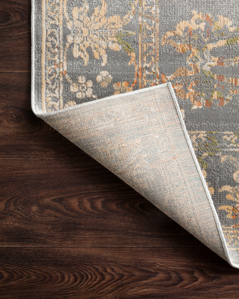 Isadora Rug, Silver and Silver, 6'x9'
