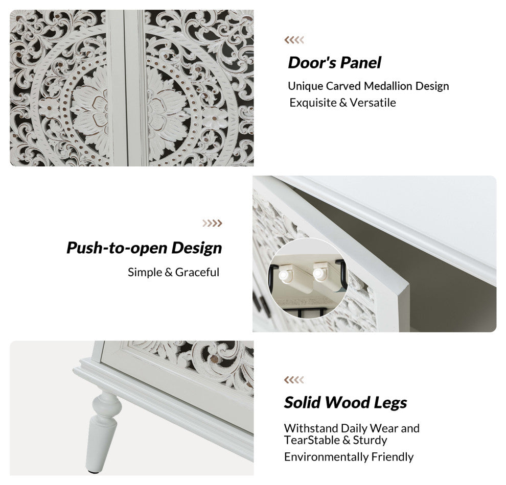 63"W Sideboard, White