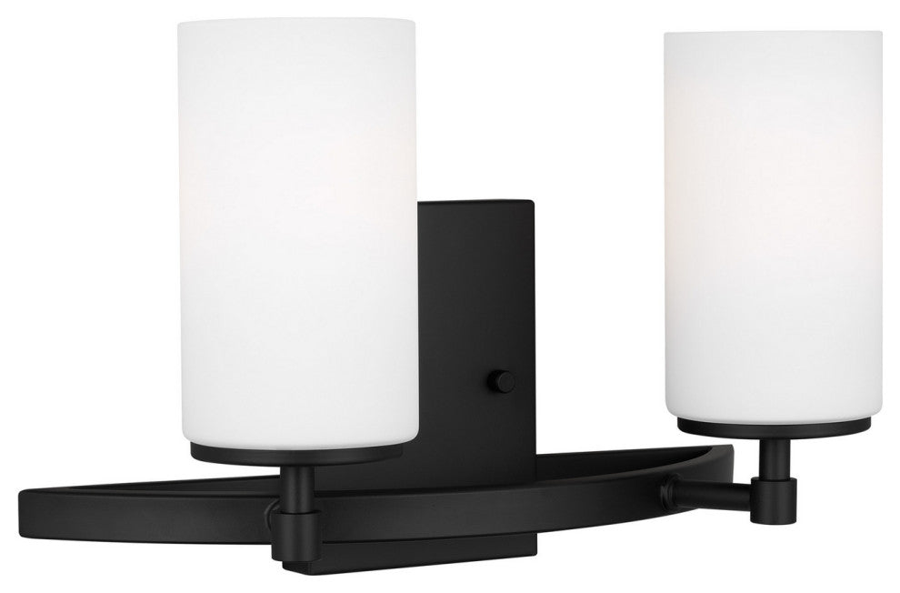 Alturas 2-Light Bathroom Vanity Light in Midnight Black