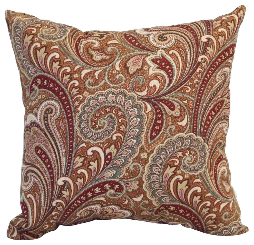 17" Square Polyester Outdoor Throw Pillows, Set of 4, Merona Cinnabar