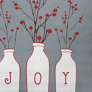 Joy Decorative Throw Pillow, Gray, 26"x26"