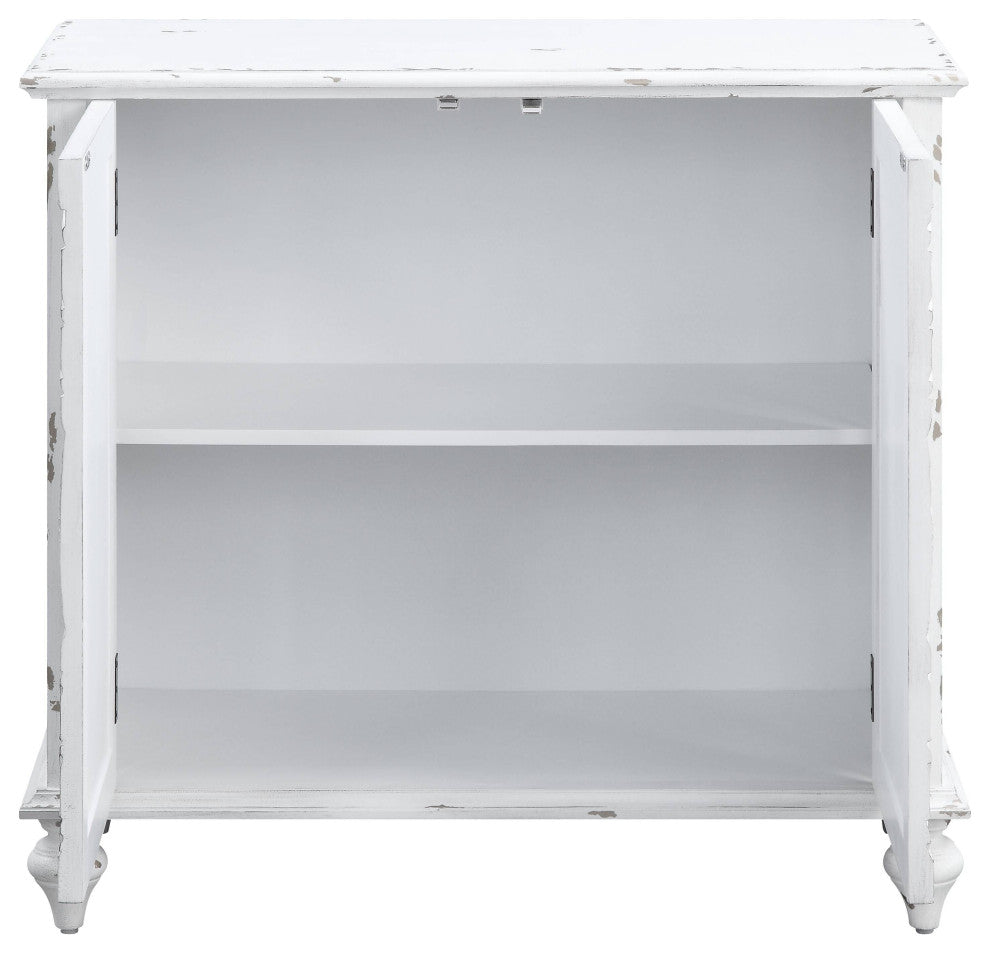 Daray Console Table, Antique White Finish