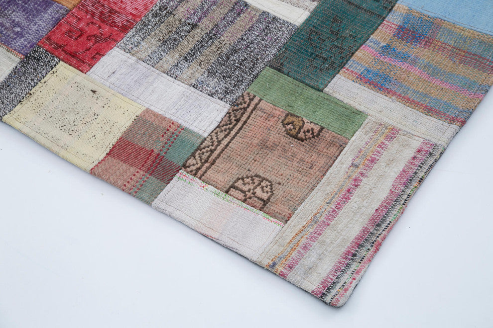 Rug N Carpet - Handmade Anatolian 8' 1'' x 10' 0'' Rustic Patchwork Kilim Rug